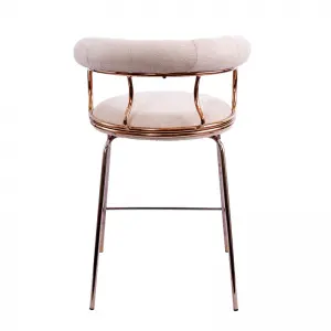 Mimi Counter Chair Upholstered Seat with Metal Frame.