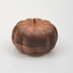Maya Ebony Pumpkin Storage Box Set of 2 Wood Crafts