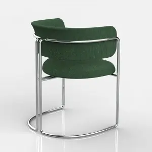 Paddy Dining Chair Upholstered Back and Seat with Metal Legs
