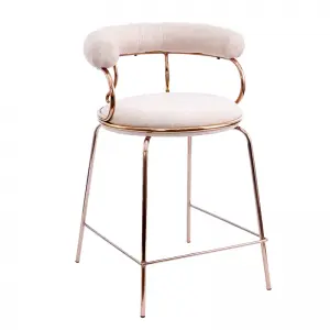 Mimi Counter Chair Upholstered Seat with Metal Frame.